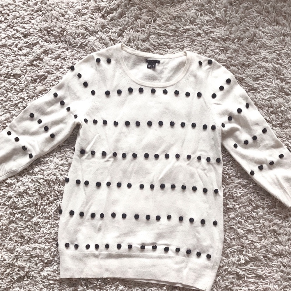 Theory Pom Pom white sweater
